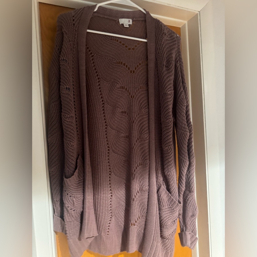 Purple Knit Cardigan